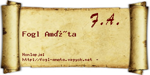 Fogl Amáta névjegykártya